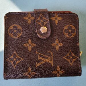 Authentic Louis Vuitton Monogram Compact Zippe Zipped Wallet